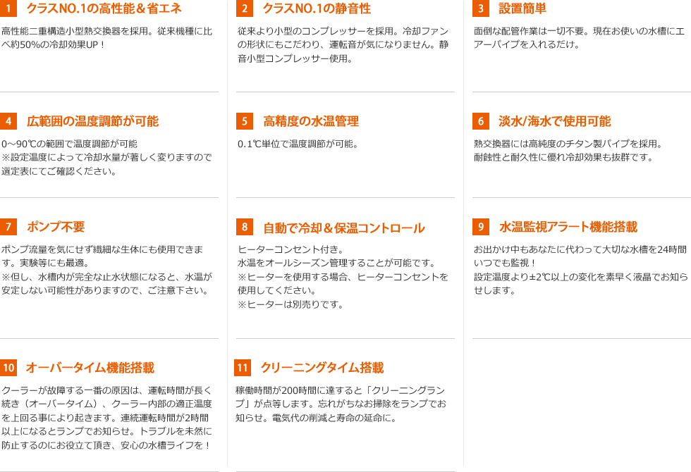 MCシリーズ製品特徴
